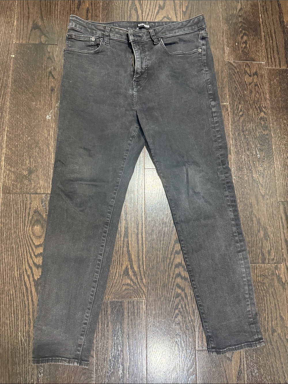 Express Men's Skinny Jeans in Faded Black size 32x30